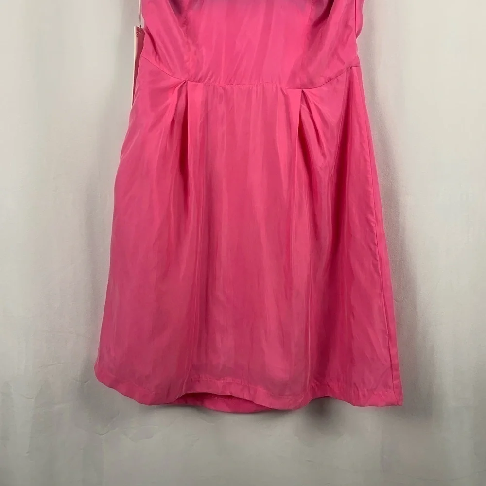 Line & Dot Racerback Fit & Flare‎ Pink Dress M NWT